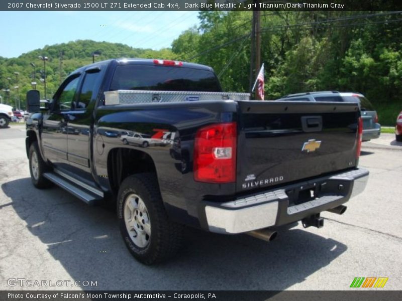 Dark Blue Metallic / Light Titanium/Dark Titanium Gray 2007 Chevrolet Silverado 1500 LT Z71 Extended Cab 4x4
