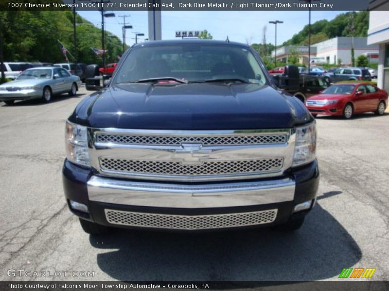 Dark Blue Metallic / Light Titanium/Dark Titanium Gray 2007 Chevrolet Silverado 1500 LT Z71 Extended Cab 4x4