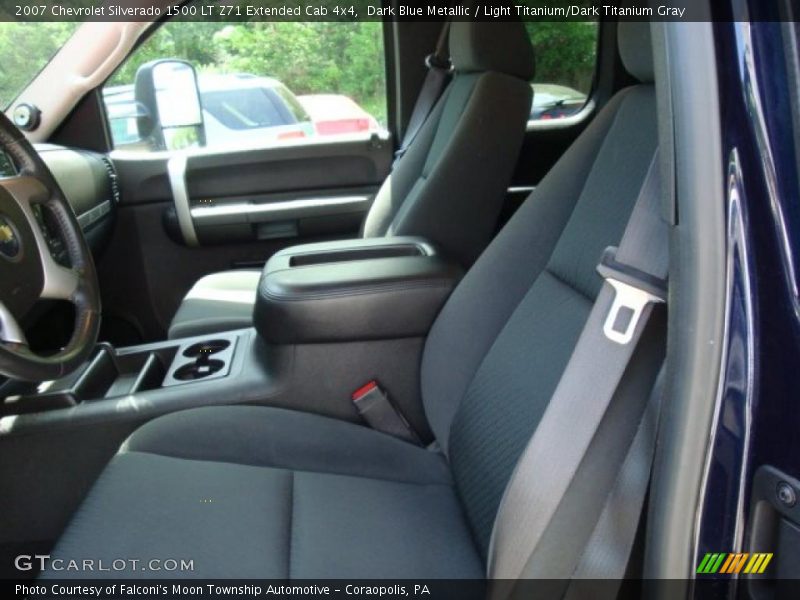 Dark Blue Metallic / Light Titanium/Dark Titanium Gray 2007 Chevrolet Silverado 1500 LT Z71 Extended Cab 4x4