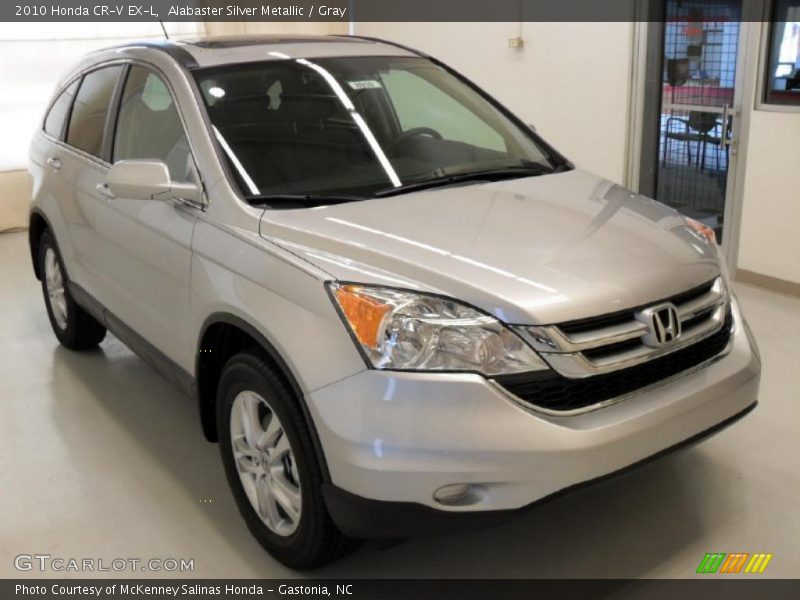 Alabaster Silver Metallic / Gray 2010 Honda CR-V EX-L