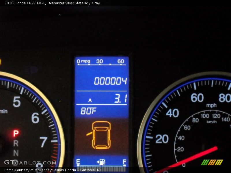 Alabaster Silver Metallic / Gray 2010 Honda CR-V EX-L