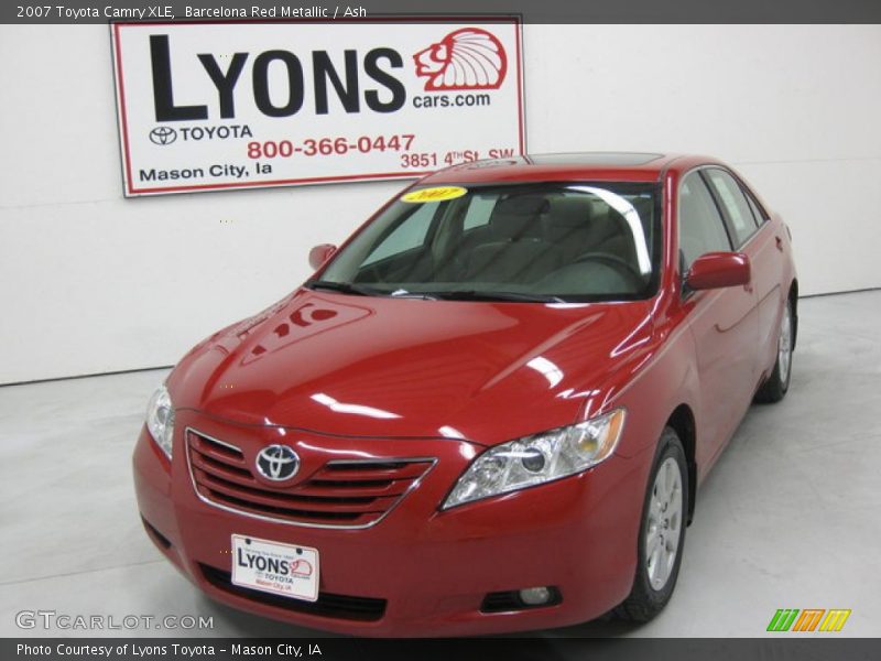 Barcelona Red Metallic / Ash 2007 Toyota Camry XLE
