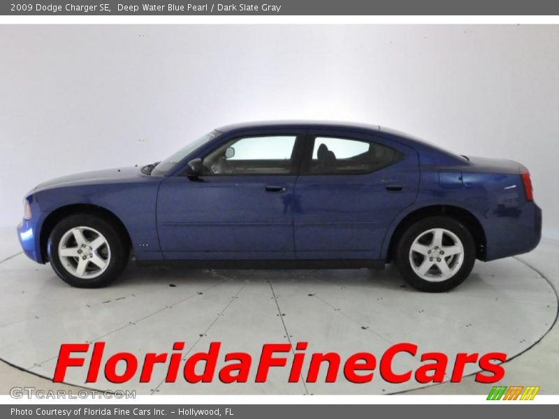 Deep Water Blue Pearl / Dark Slate Gray 2009 Dodge Charger SE
