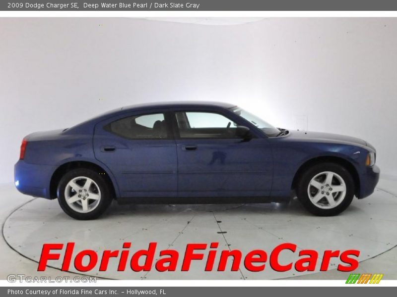Deep Water Blue Pearl / Dark Slate Gray 2009 Dodge Charger SE