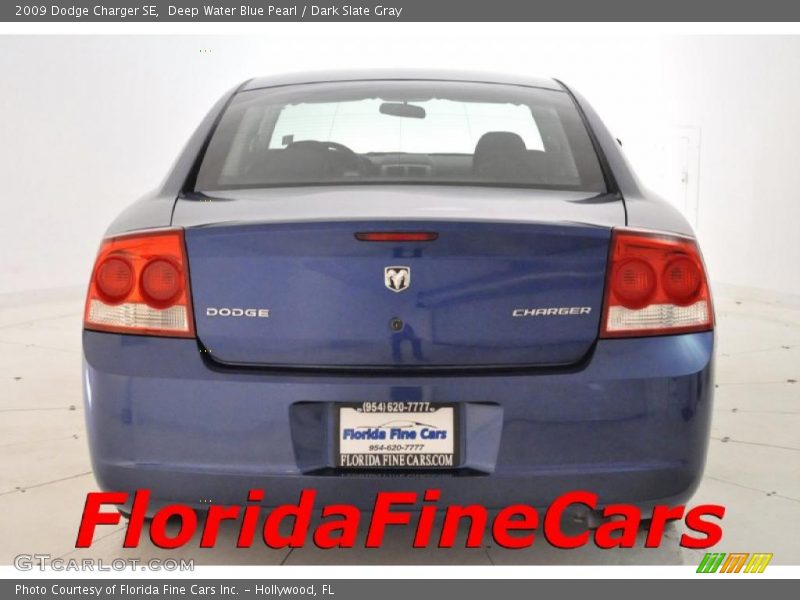 Deep Water Blue Pearl / Dark Slate Gray 2009 Dodge Charger SE