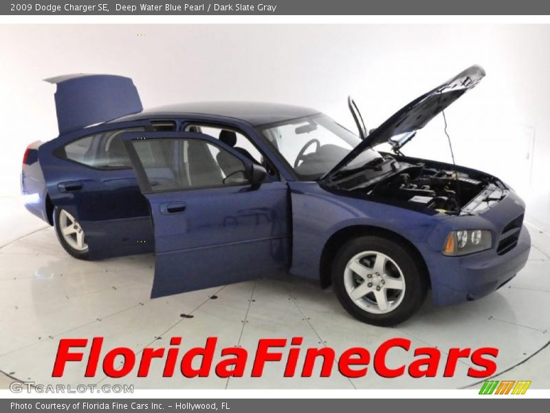 Deep Water Blue Pearl / Dark Slate Gray 2009 Dodge Charger SE