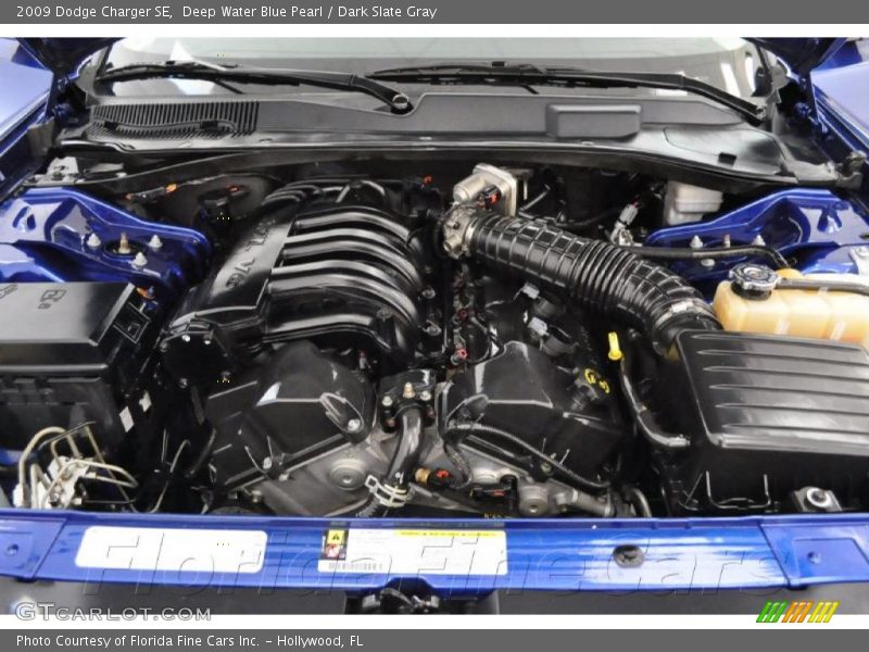 Deep Water Blue Pearl / Dark Slate Gray 2009 Dodge Charger SE