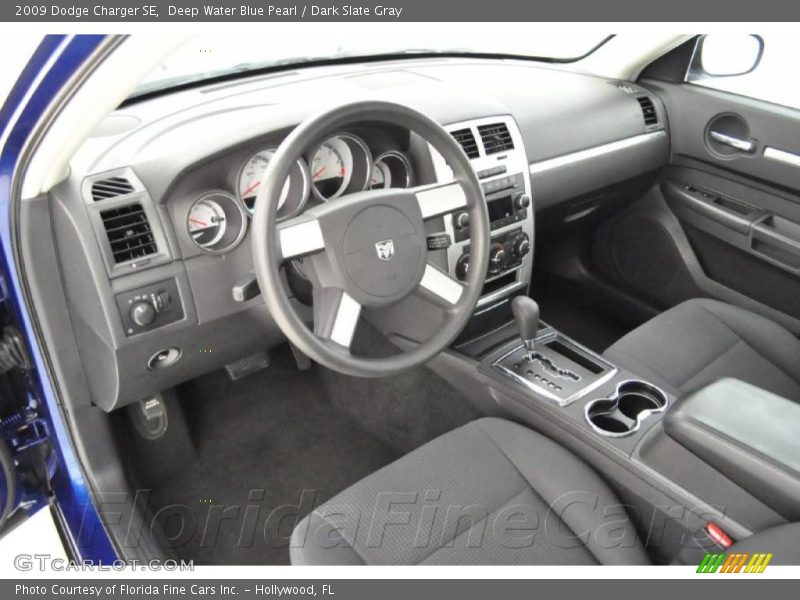 Deep Water Blue Pearl / Dark Slate Gray 2009 Dodge Charger SE