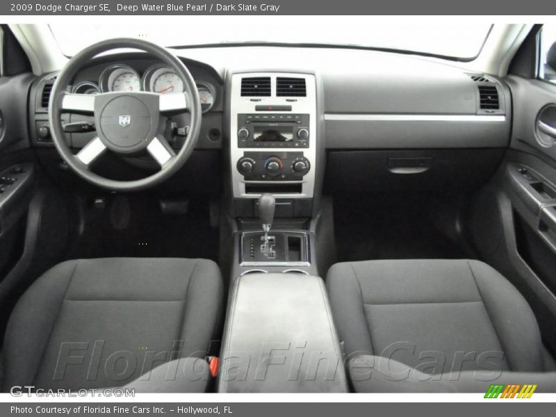 Deep Water Blue Pearl / Dark Slate Gray 2009 Dodge Charger SE