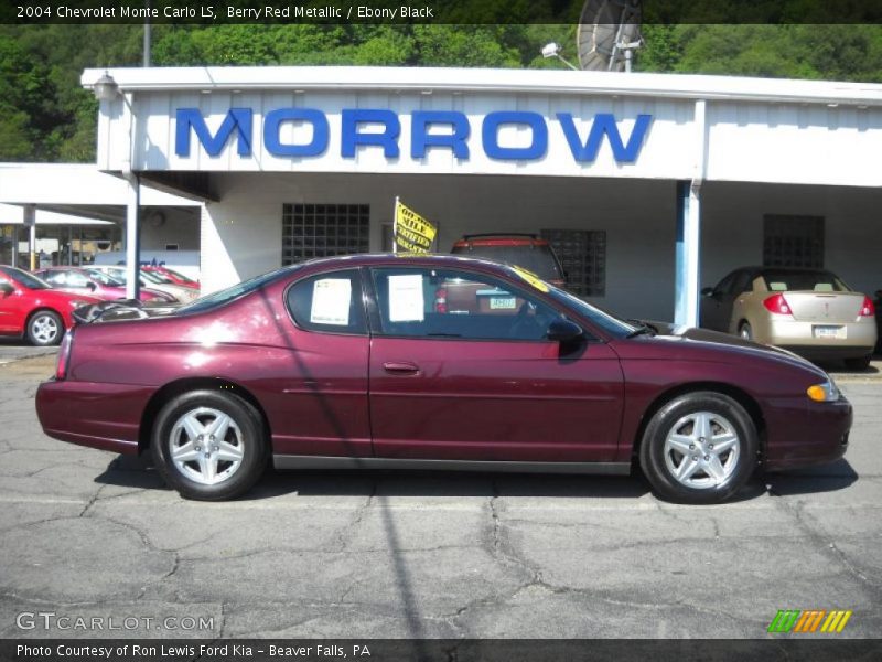 Berry Red Metallic / Ebony Black 2004 Chevrolet Monte Carlo LS