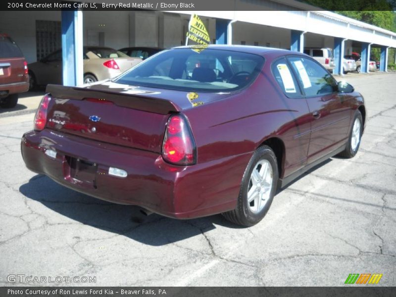 Berry Red Metallic / Ebony Black 2004 Chevrolet Monte Carlo LS