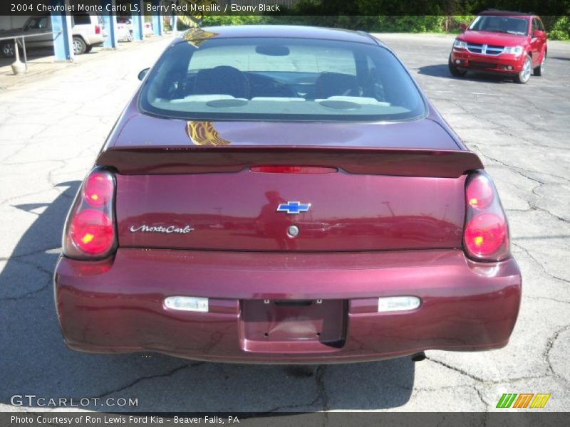 Berry Red Metallic / Ebony Black 2004 Chevrolet Monte Carlo LS