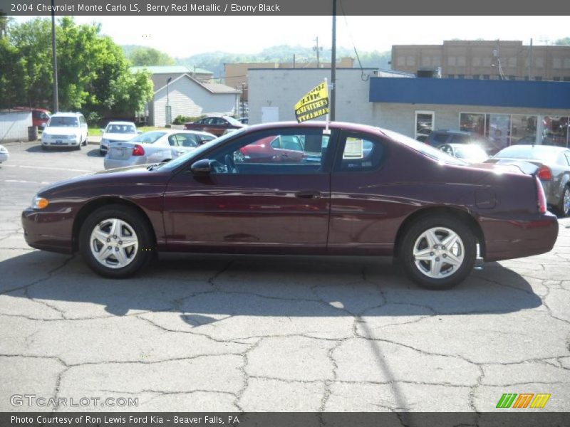 Berry Red Metallic / Ebony Black 2004 Chevrolet Monte Carlo LS