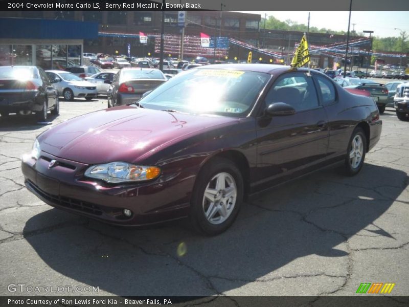 Berry Red Metallic / Ebony Black 2004 Chevrolet Monte Carlo LS