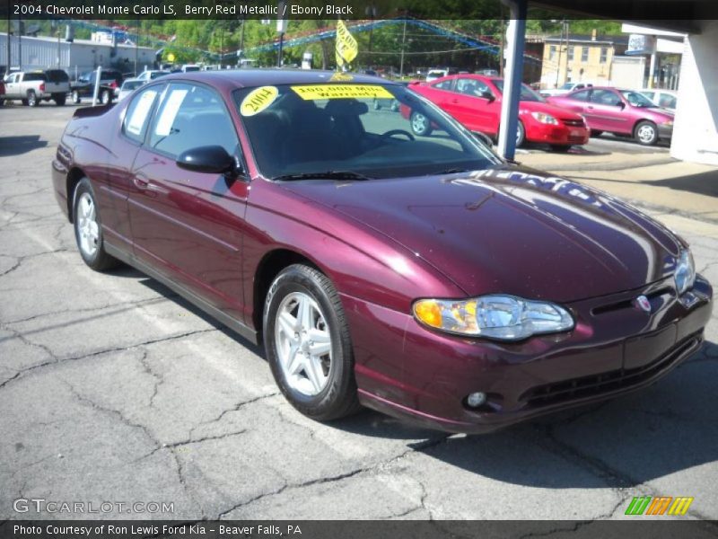 Berry Red Metallic / Ebony Black 2004 Chevrolet Monte Carlo LS