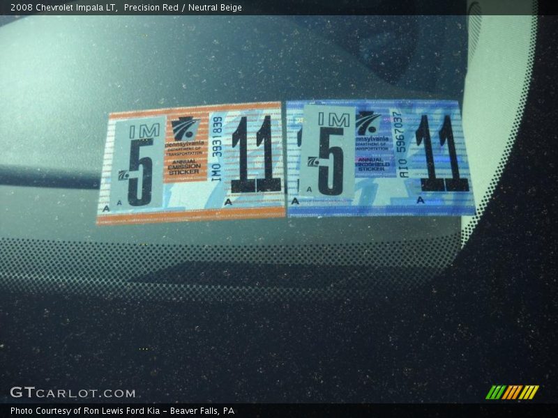Precision Red / Neutral Beige 2008 Chevrolet Impala LT