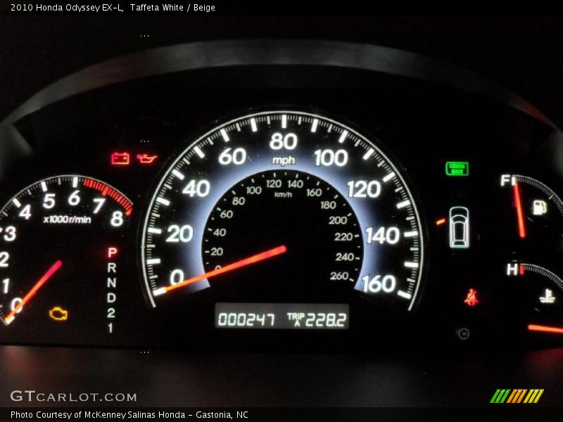 Taffeta White / Beige 2010 Honda Odyssey EX-L