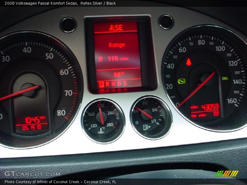 Reflex Silver / Black 2008 Volkswagen Passat Komfort Sedan