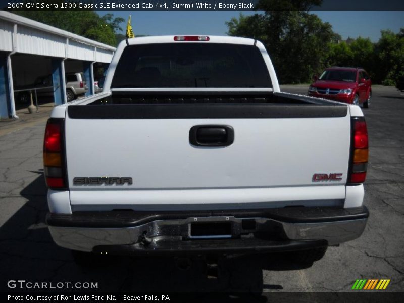 Summit White / Ebony Black 2007 GMC Sierra 1500 Classic SLE Extended Cab 4x4