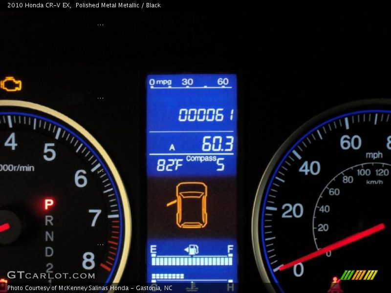 Polished Metal Metallic / Black 2010 Honda CR-V EX