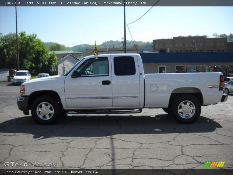 Summit White / Ebony Black 2007 GMC Sierra 1500 Classic SLE Extended Cab 4x4