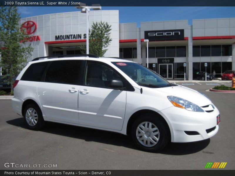 Super White / Stone 2009 Toyota Sienna LE