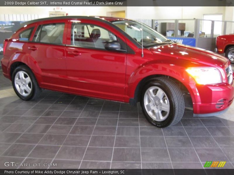 Inferno Red Crystal Pearl / Dark Slate Gray 2009 Dodge Caliber SXT