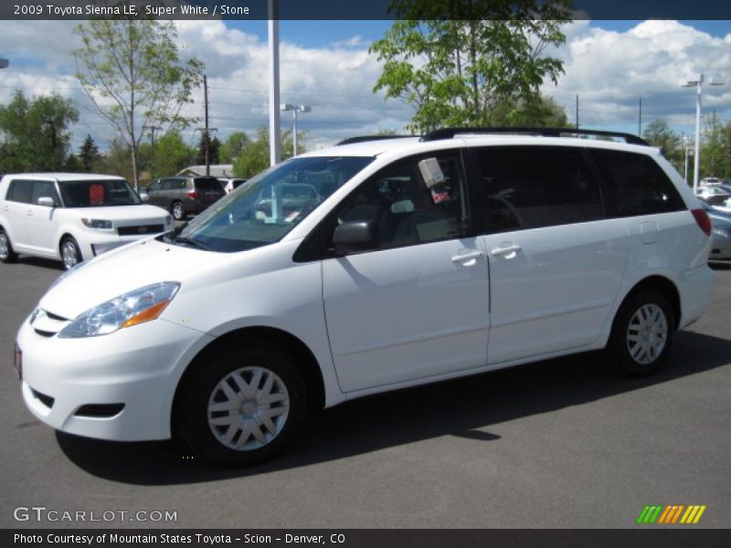 Super White / Stone 2009 Toyota Sienna LE