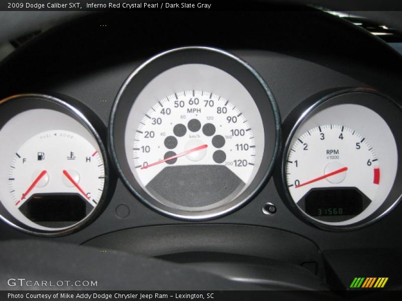 Inferno Red Crystal Pearl / Dark Slate Gray 2009 Dodge Caliber SXT