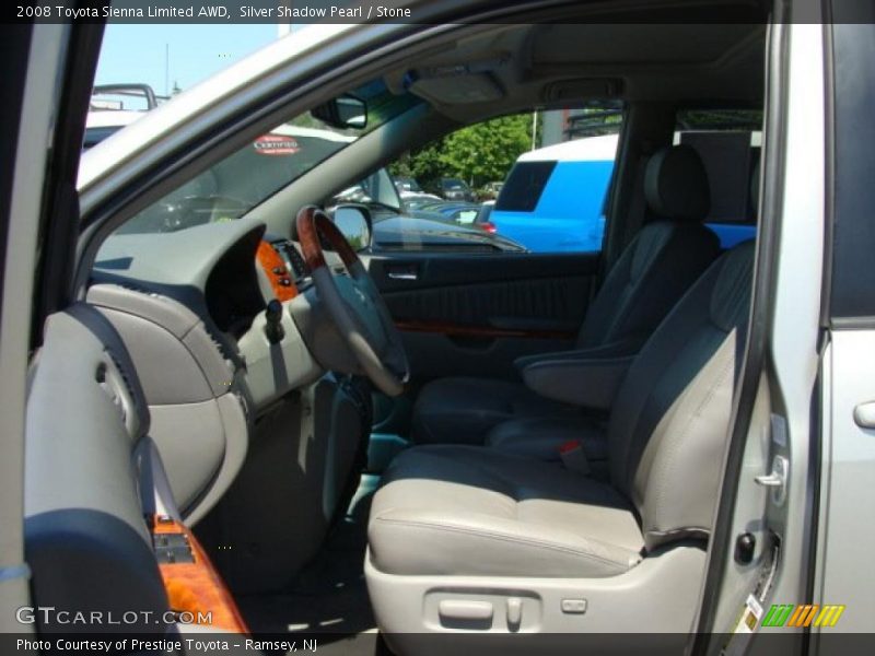 Silver Shadow Pearl / Stone 2008 Toyota Sienna Limited AWD