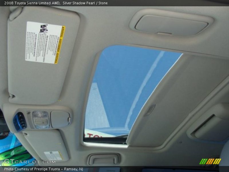 Silver Shadow Pearl / Stone 2008 Toyota Sienna Limited AWD