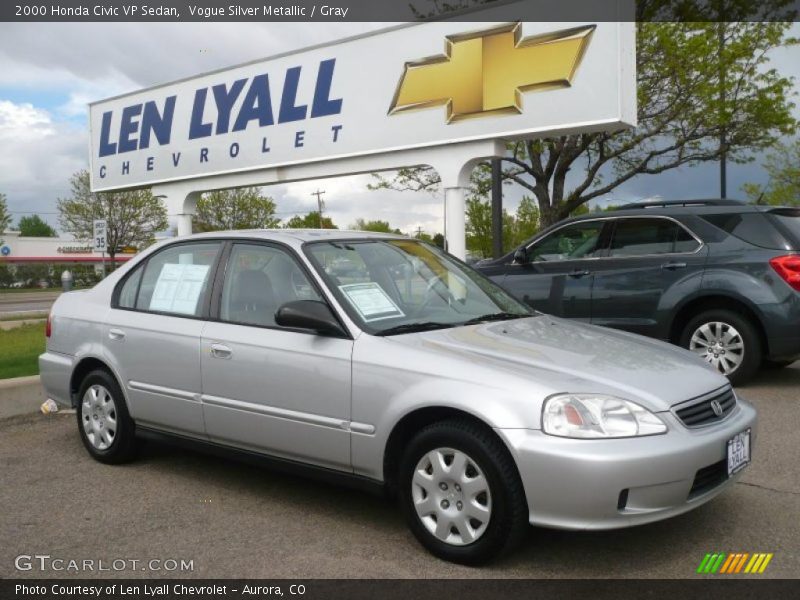Vogue Silver Metallic / Gray 2000 Honda Civic VP Sedan