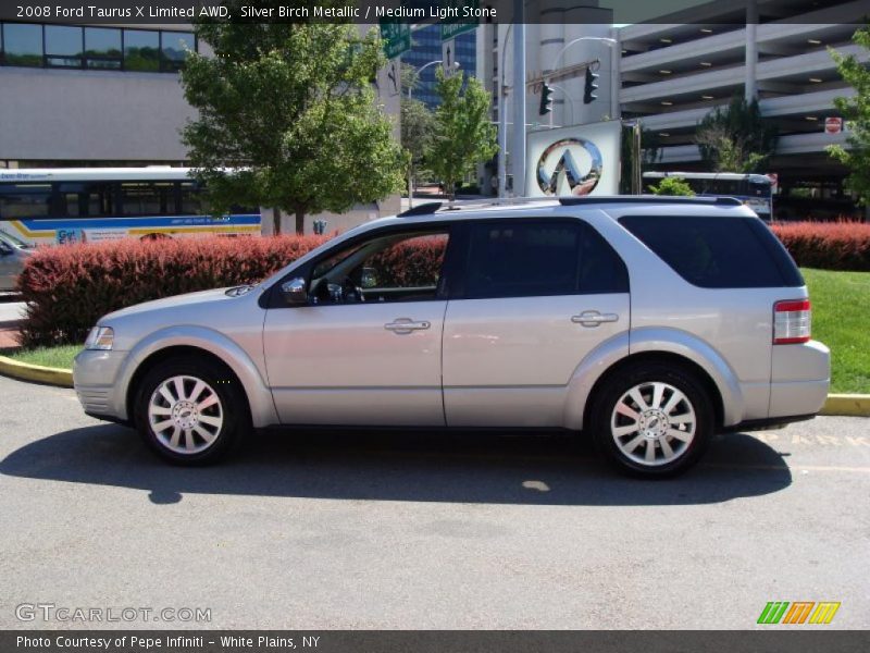 Silver Birch Metallic / Medium Light Stone 2008 Ford Taurus X Limited AWD