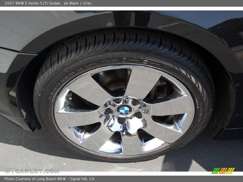 Jet Black / Grey 2007 BMW 5 Series 525i Sedan