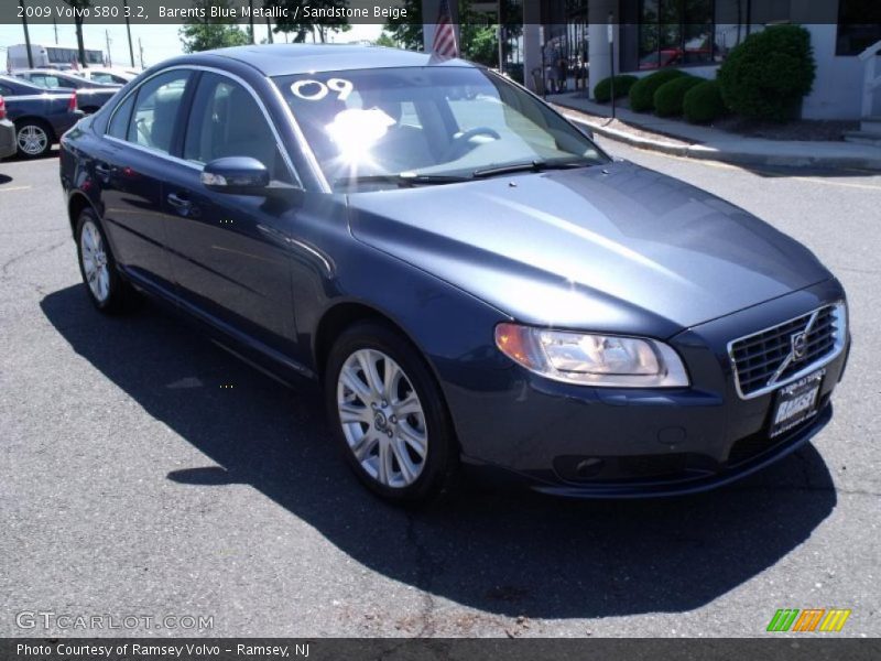 Barents Blue Metallic / Sandstone Beige 2009 Volvo S80 3.2