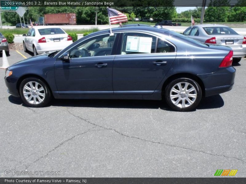 Barents Blue Metallic / Sandstone Beige 2009 Volvo S80 3.2
