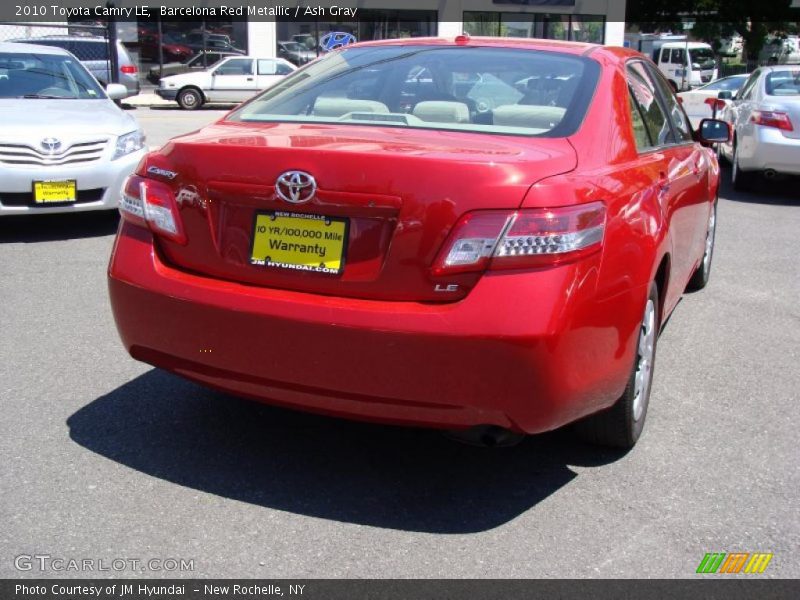 Barcelona Red Metallic / Ash Gray 2010 Toyota Camry LE