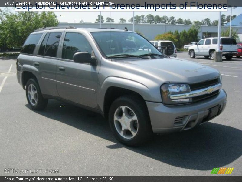 Graystone Metallic / Light Gray 2007 Chevrolet TrailBlazer LS