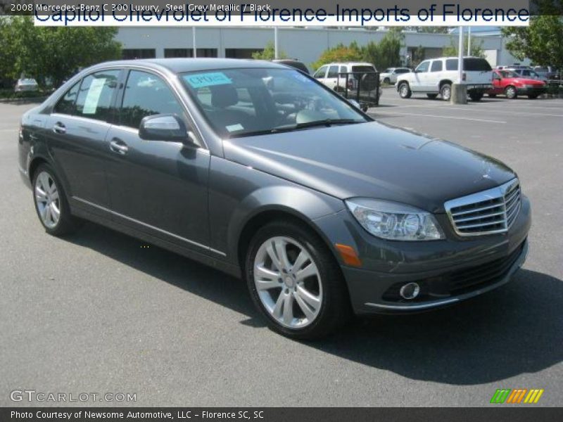 Steel Grey Metallic / Black 2008 Mercedes-Benz C 300 Luxury