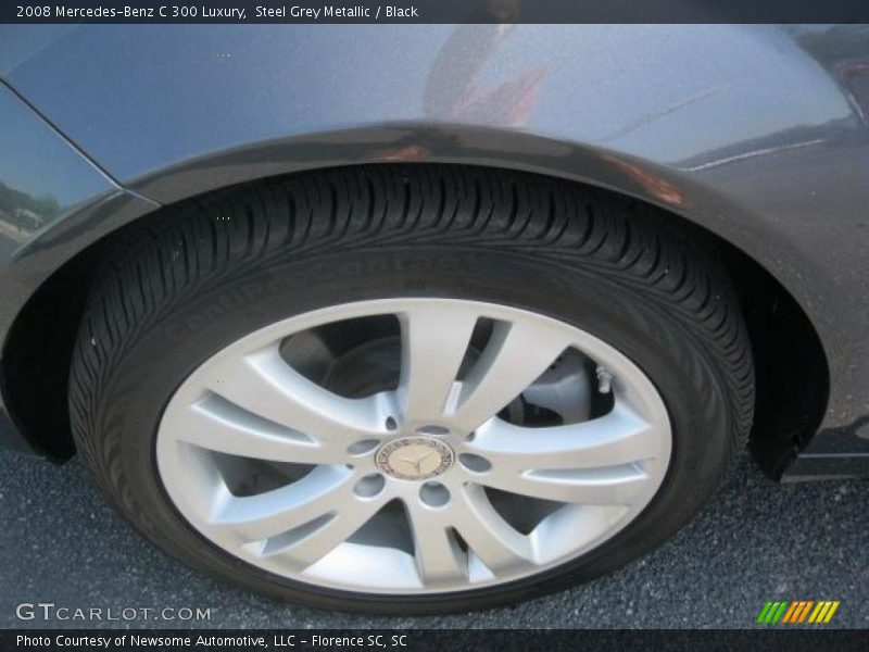 Steel Grey Metallic / Black 2008 Mercedes-Benz C 300 Luxury