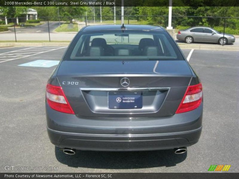 Steel Grey Metallic / Black 2008 Mercedes-Benz C 300 Luxury