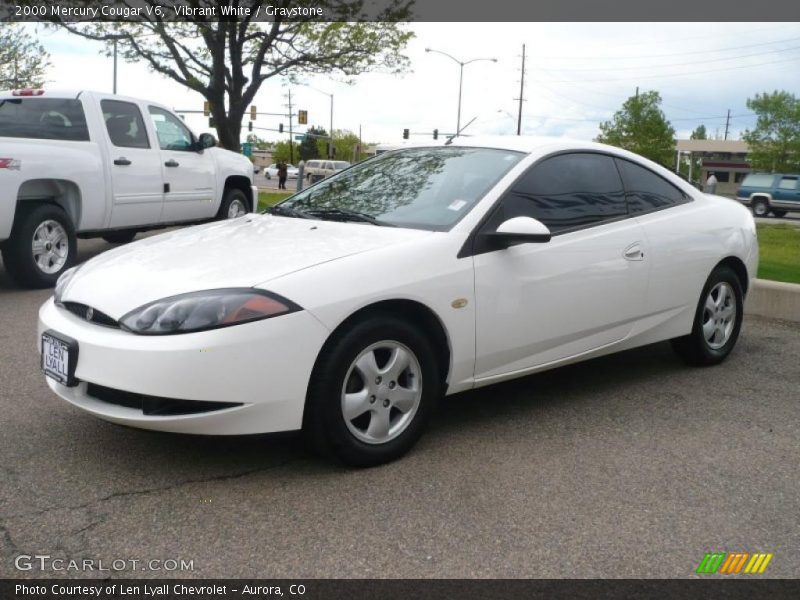 Vibrant White / Graystone 2000 Mercury Cougar V6