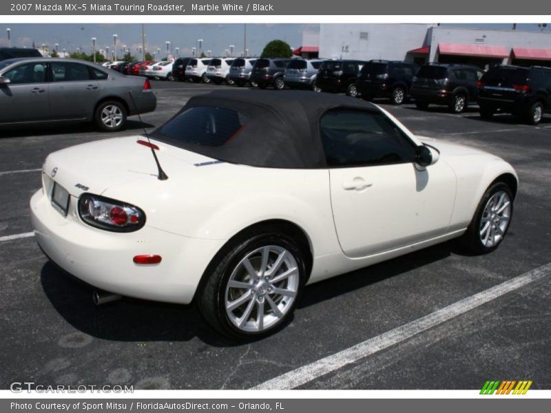 Marble White / Black 2007 Mazda MX-5 Miata Touring Roadster