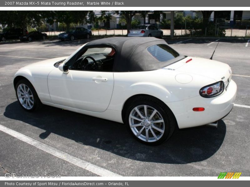 Marble White / Black 2007 Mazda MX-5 Miata Touring Roadster