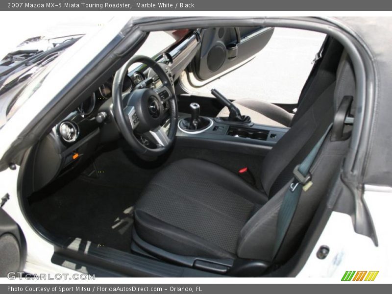 Marble White / Black 2007 Mazda MX-5 Miata Touring Roadster