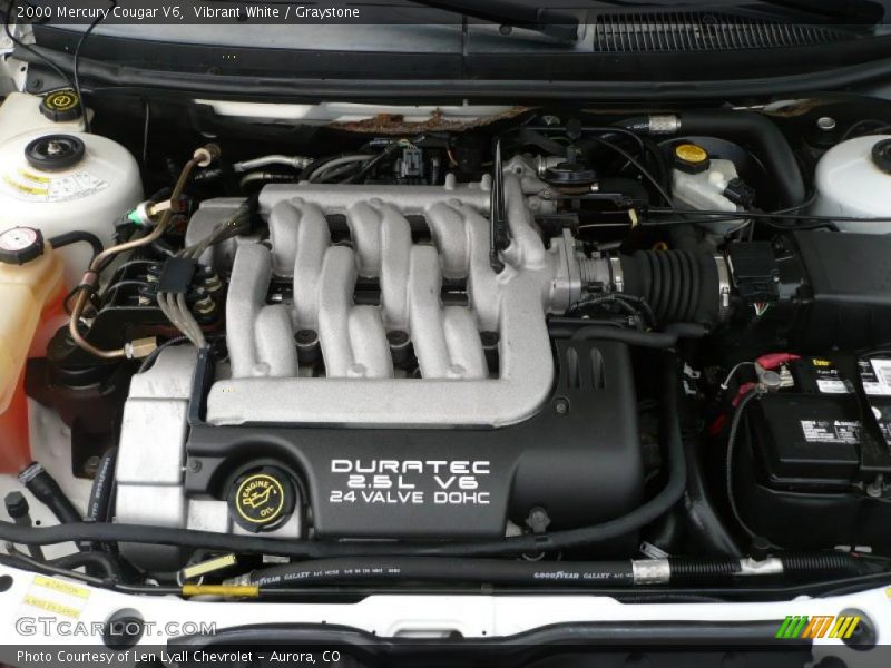Vibrant White / Graystone 2000 Mercury Cougar V6