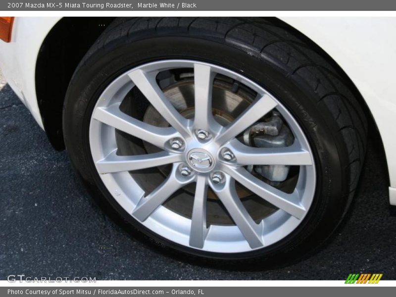 Marble White / Black 2007 Mazda MX-5 Miata Touring Roadster
