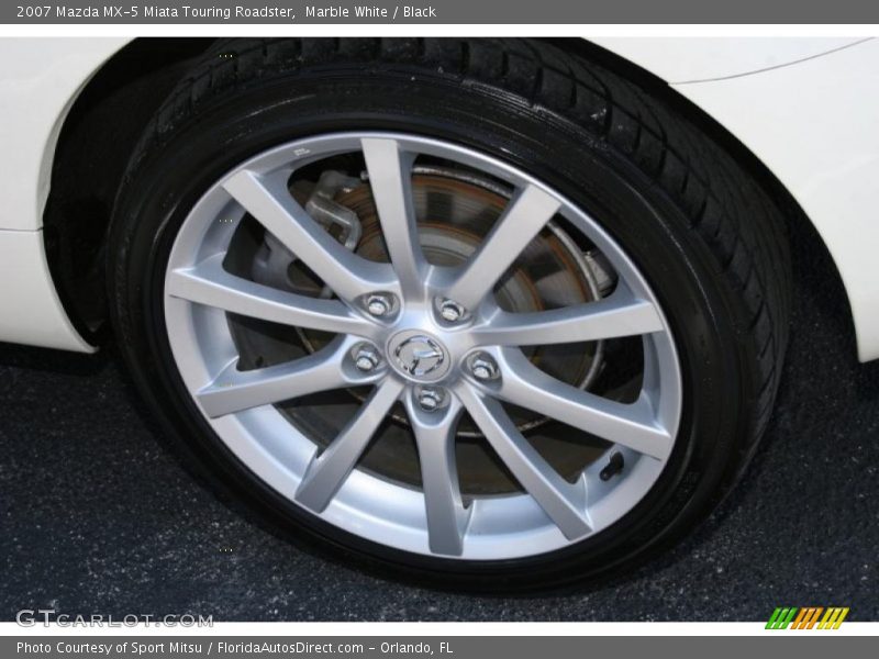 Marble White / Black 2007 Mazda MX-5 Miata Touring Roadster