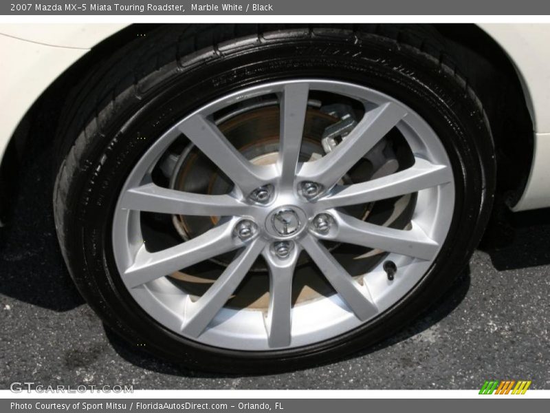 Marble White / Black 2007 Mazda MX-5 Miata Touring Roadster