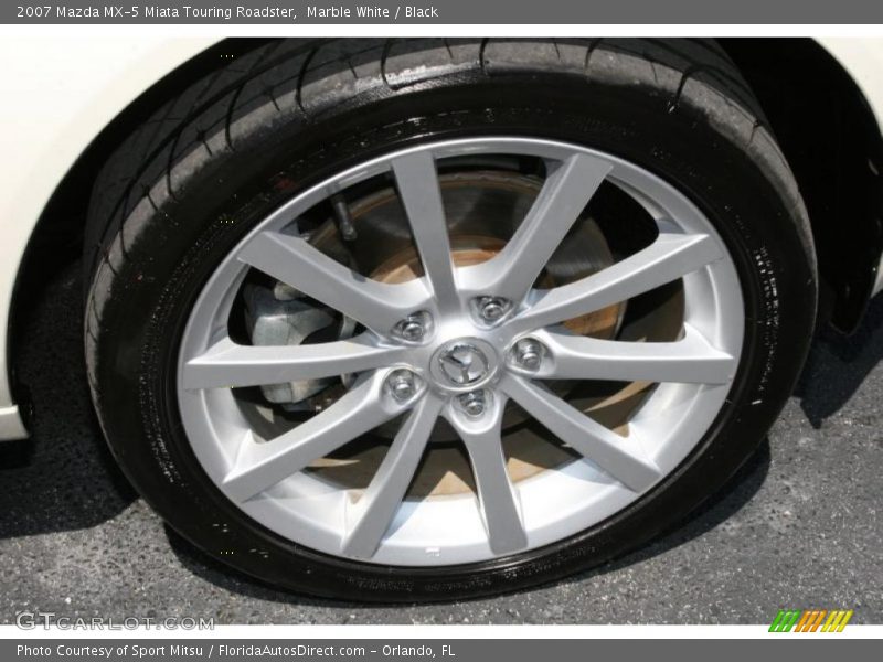 Marble White / Black 2007 Mazda MX-5 Miata Touring Roadster